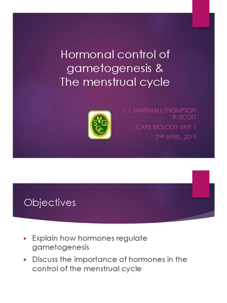 Hormonal Regulation of Gametogenesis | PDF | Menstrual Cycle ...