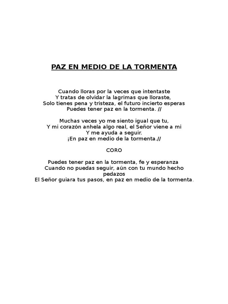 Paz en medio de la tormenta | PDF | Cocina, comidas y vino | Religión y ...