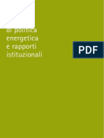 Indirizzi di politica energetica e rapporti istituzionali