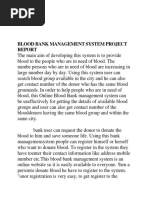 Blood Bank Management System Project Report