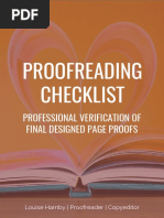 Proofreading Checklist: Professional Verification of Final Designed Page Proofs