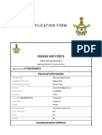 Afcat Application Form: Indian Air Force