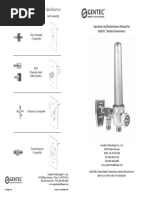 Latch Assembly & Adapter Identification: Operation and Maintenance Manual For Gentec Medical Flowmeters