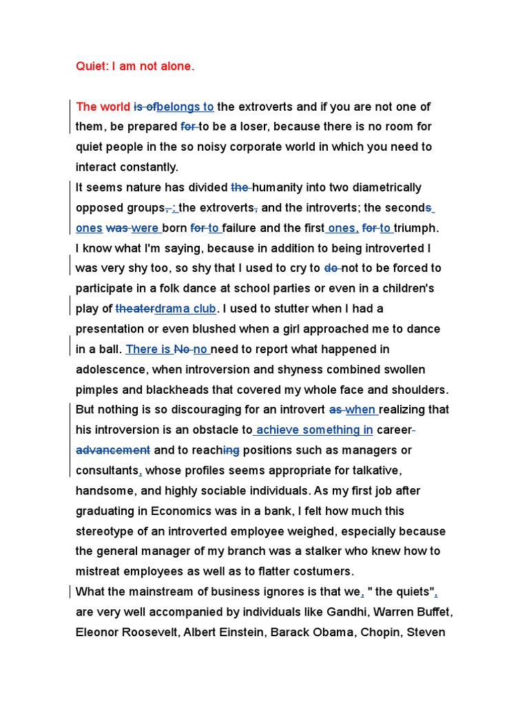 The Power of Introverts Explained | PDF | Extraversion And Introversion ...