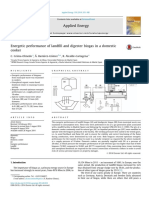 Energetic Performance of Landfill and Digester Biogas in a Domestic