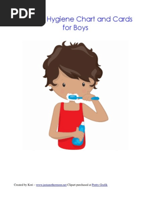 Personal Hygiene Cards and Chart for Boys