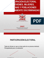 Participacion Electoral de Jovenes Mujeres Indígenas y Poblaciones Históricamente Discriminadas JNE