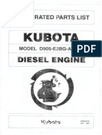 Kubota Motor D905 Parts List