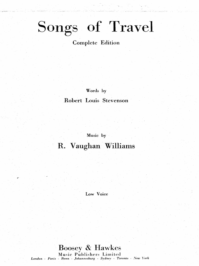 Songs of Travel | PDF