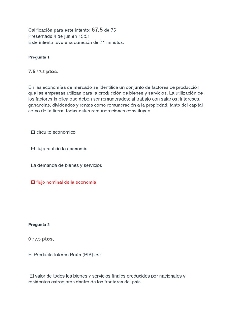 1 Parcial Macro | PDF | Producto Interno Bruto | Bienes