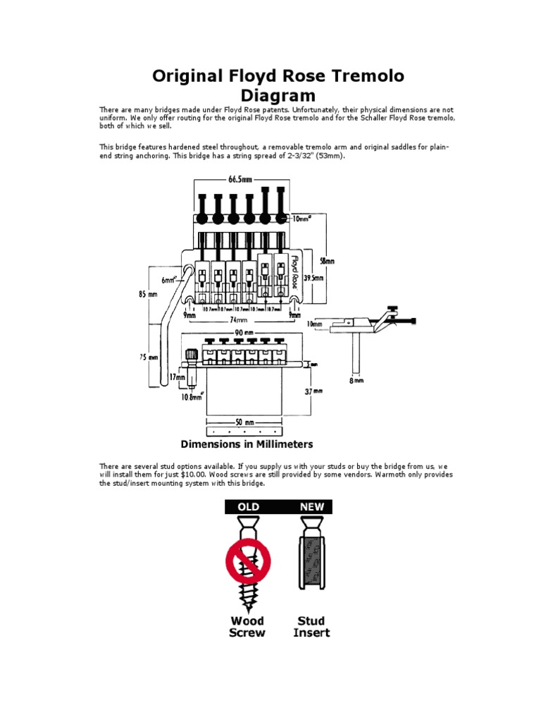 Original Floyd Rose Tremolo Guide | PDF