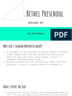 Chester Bethel Preschool: Marybeth Ward - May 1