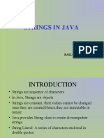 Strings in Java: Sagar P
