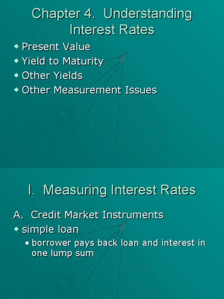 Understanding Interest Rates and Yields | PDF | Present Value | Interest