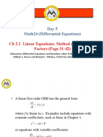 05.2.1 - Linear Equations Method of Integrating Factors