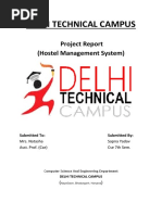 Hostel Management System Project Report