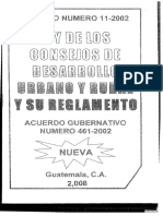 Ley de Los Consejos de Desarrollo Rural y Urbano Decreto 11-2002