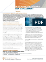 One Page Brochure - Leadership in Healthcare Privacy and Security Risk Management - 5!24!19