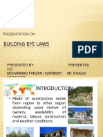 Building Bye Laws: Presentation On