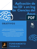 Aplicación de Las ED S EN CIENCIAS DEL AGUA