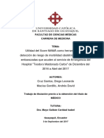 Utilidad del Score MAMÁ como herramienta para detección de riesgo de morbilidad obstétrica en pacientes embarazadas que acuden al servicio de Emergencia del Hospital "Teodoro Maldonado Carbo" de Diciembre del 2016 a Abril del 2017