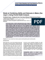 Study On Combining Ability and Heterosis in Maize (Zea Mays L.) Using Partial Diallel Analysis