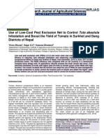 Use of Low-Cost Pest Exclusion Net To Control Tuta Absoluta Infestation and Boost The Yield of Tomato in Surkhet and Dang Districts of Nepal