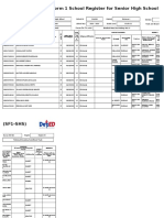 School Form 1 School Register For Senior High School (SF1-SHS)