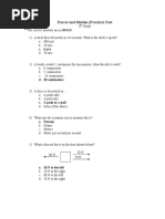 Forces and Motion Practice Test