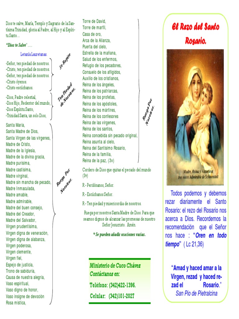 Tríptico del Rosario de la Virgen María | PDF | Rosario | María, madre ...
