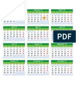 Calendario Anual 2019