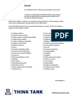 Student Stress Checklist July 2017