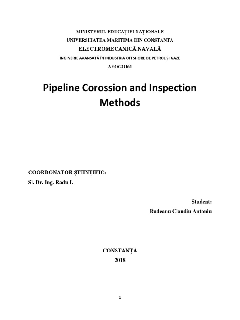Pipeline Inspection Methods Overview | PDF | Magnetic Field | Applied ...
