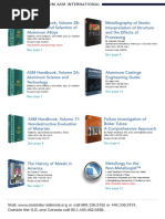 ASM Handbook Overview and Volumes | PDF | Alloy | Metalworking