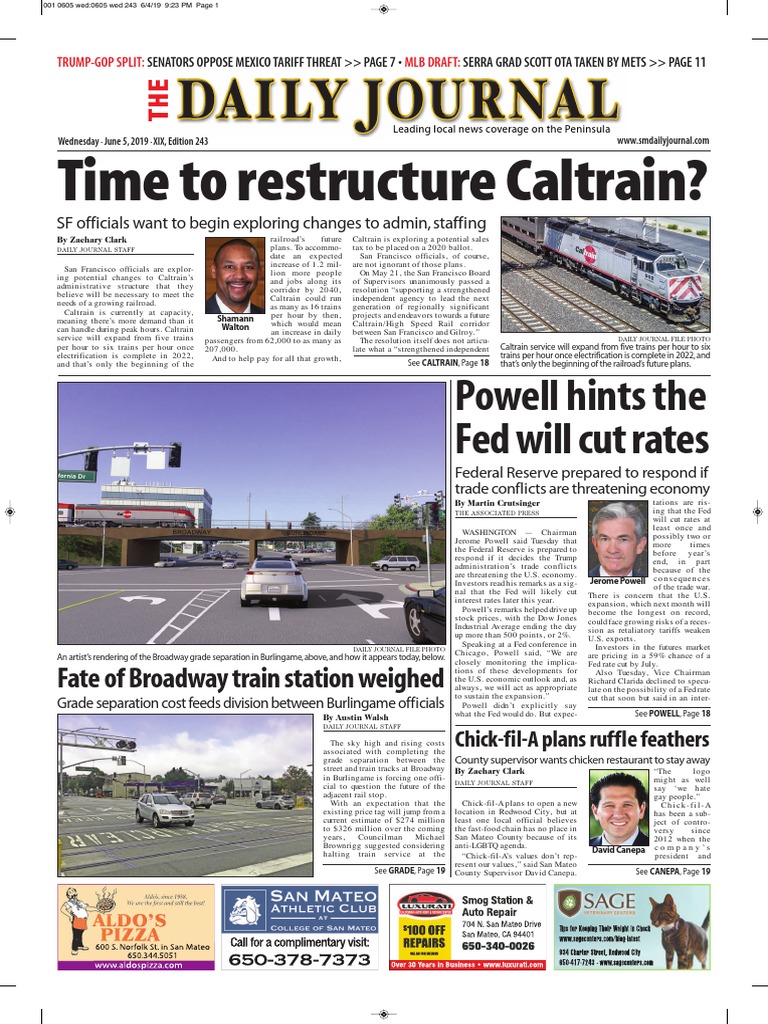 San Mateo Daily Journal 06-04-19 Edition | PDF | Caltrain 