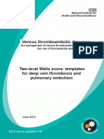 Twolevel Wells Score Templates For Deep Vein Thrombosis and Pulmonary Embolism Msword 186721165