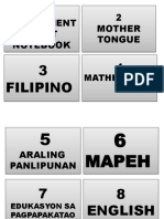 1 Assignment / Text Notebook 2 Mother Tongue 4: 3 Filipino
