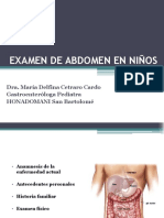 Examen de Abdomen en Ni Os