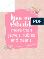 You Are Valuable Printable