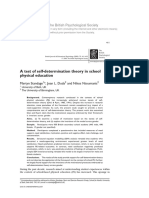 A Test of Self-Determination Theory in School Physical Education