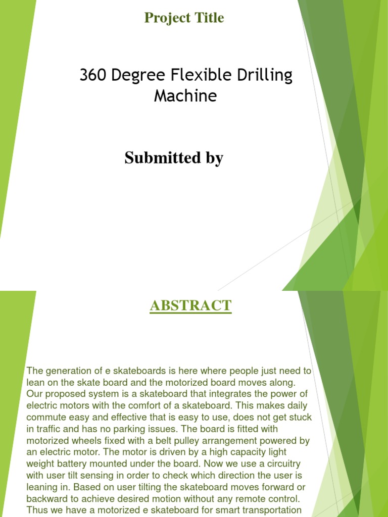 360 Degree Flexible Drilling Machine Project | PDF | Machines | Drilling