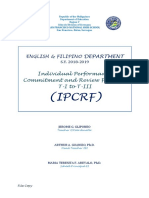 Philippines Dept of Education Region V School IPCRF Form