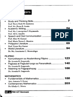 Pnu General Education Reviewer Pdf Argument Acronym