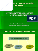 tipos de comprensión lectora