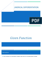 Lecture 4 Numerical Differentiation