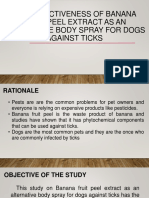 The Effectiveness of Banana Fruit Peel Extract As An Alternative Body Spray For Dogs Against Ticks