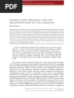 Women, Land Struggles and The Reconstruction of The Commons