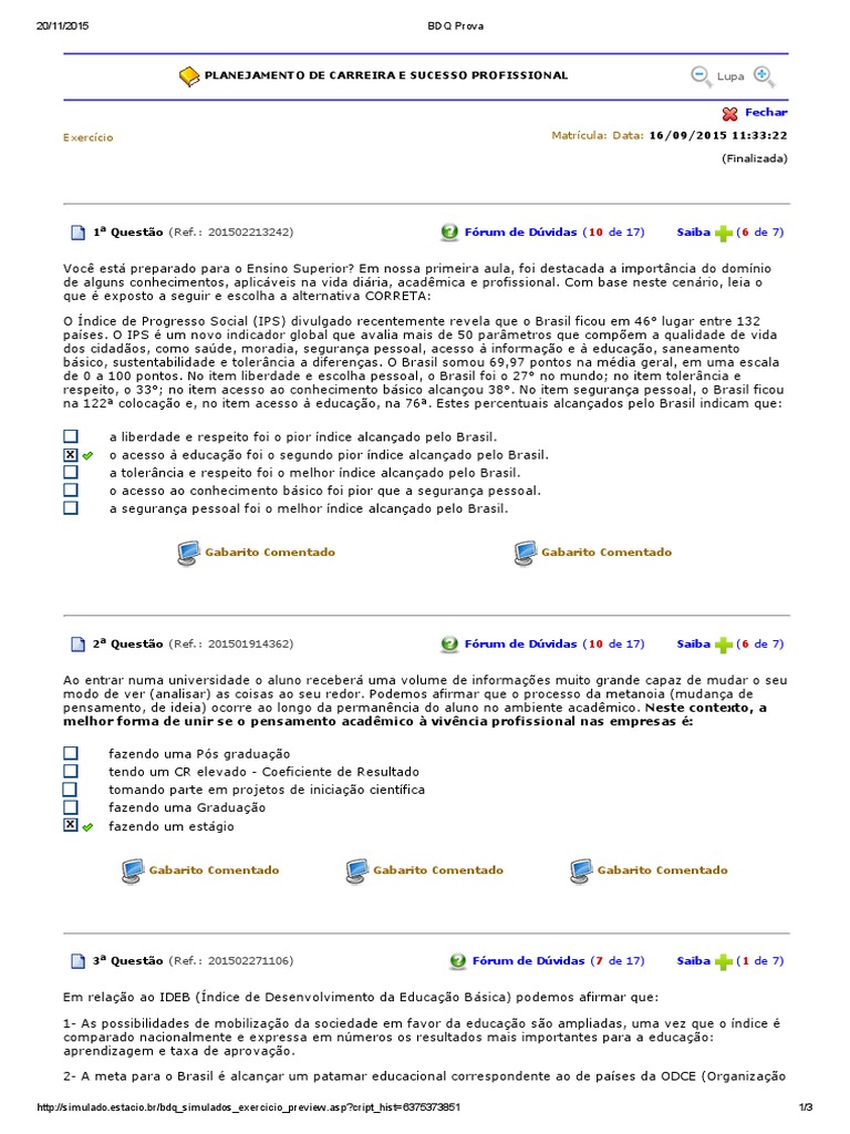 70 Questoes de Planejamento de Carreira e Sucesso Profissional | PDF ...