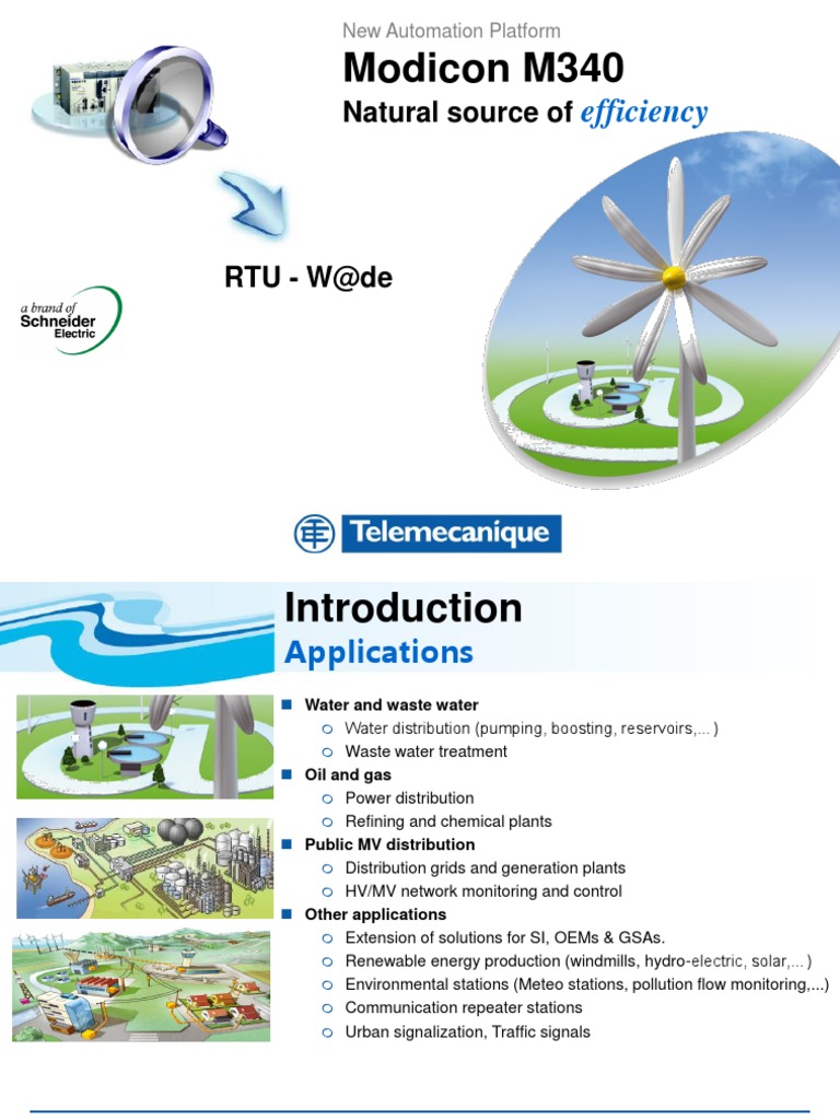 Modicon M340 RTU Automation Platform | PDF | Scada | Programmable Logic ...