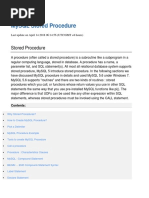 MySQL Stored Procedure